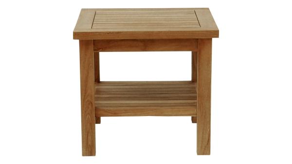 Preview: Beistelltisch aus Teakholz "Boston" 50 x 50 cm Höhe 45 cm zusätzlich geölt